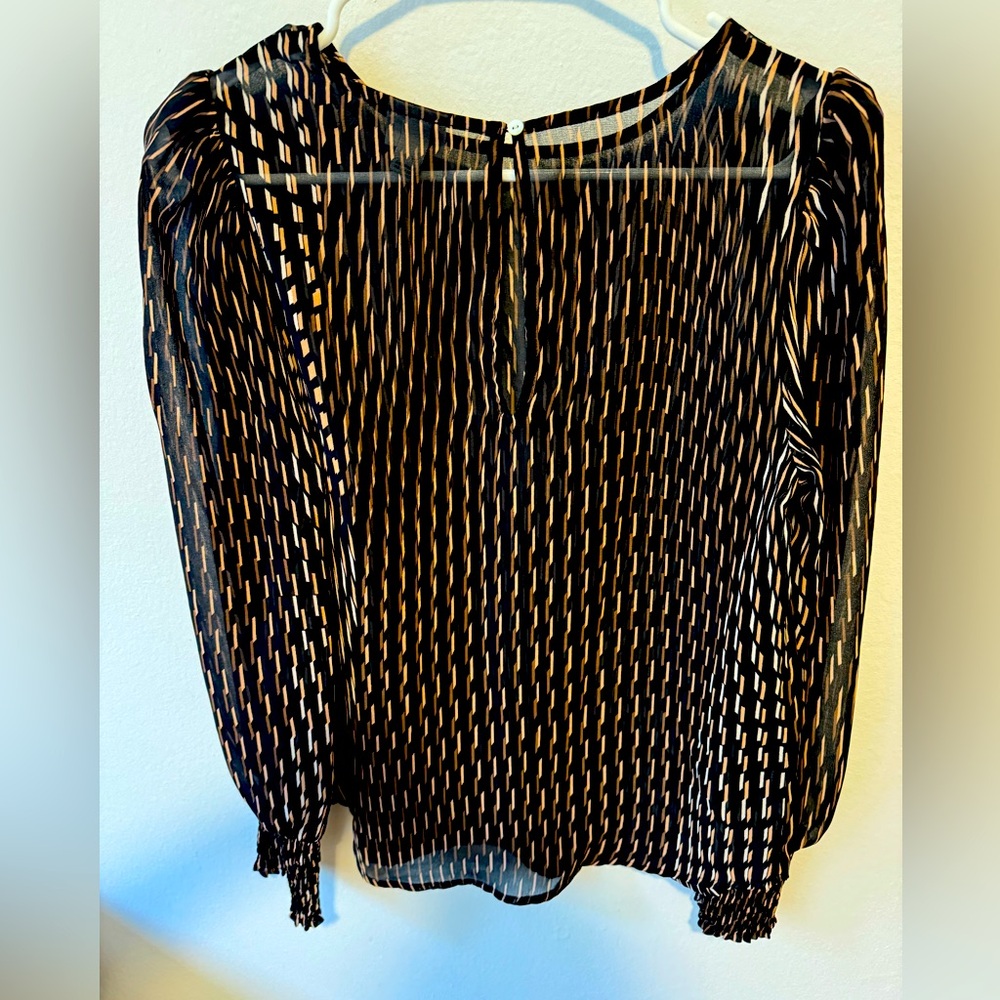 A New Day Sheer Long Sleeve Blouse